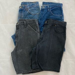 Set of 4 jeans shorts men size 34